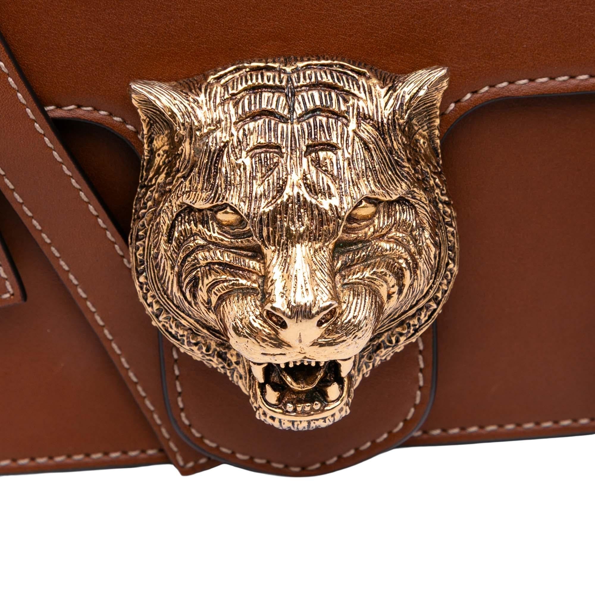 Gucci Calfskin Animalier Shoulder Bag