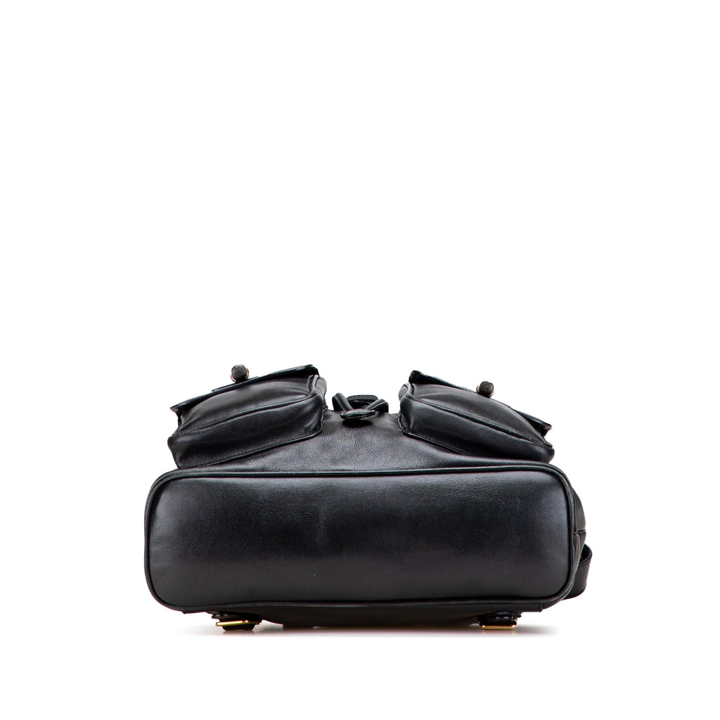 Gucci Calfskin Bamboo Drawstring Backpack
