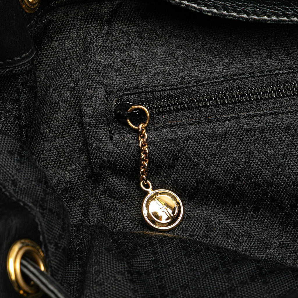 Gucci Calfskin Bamboo Drawstring Backpack