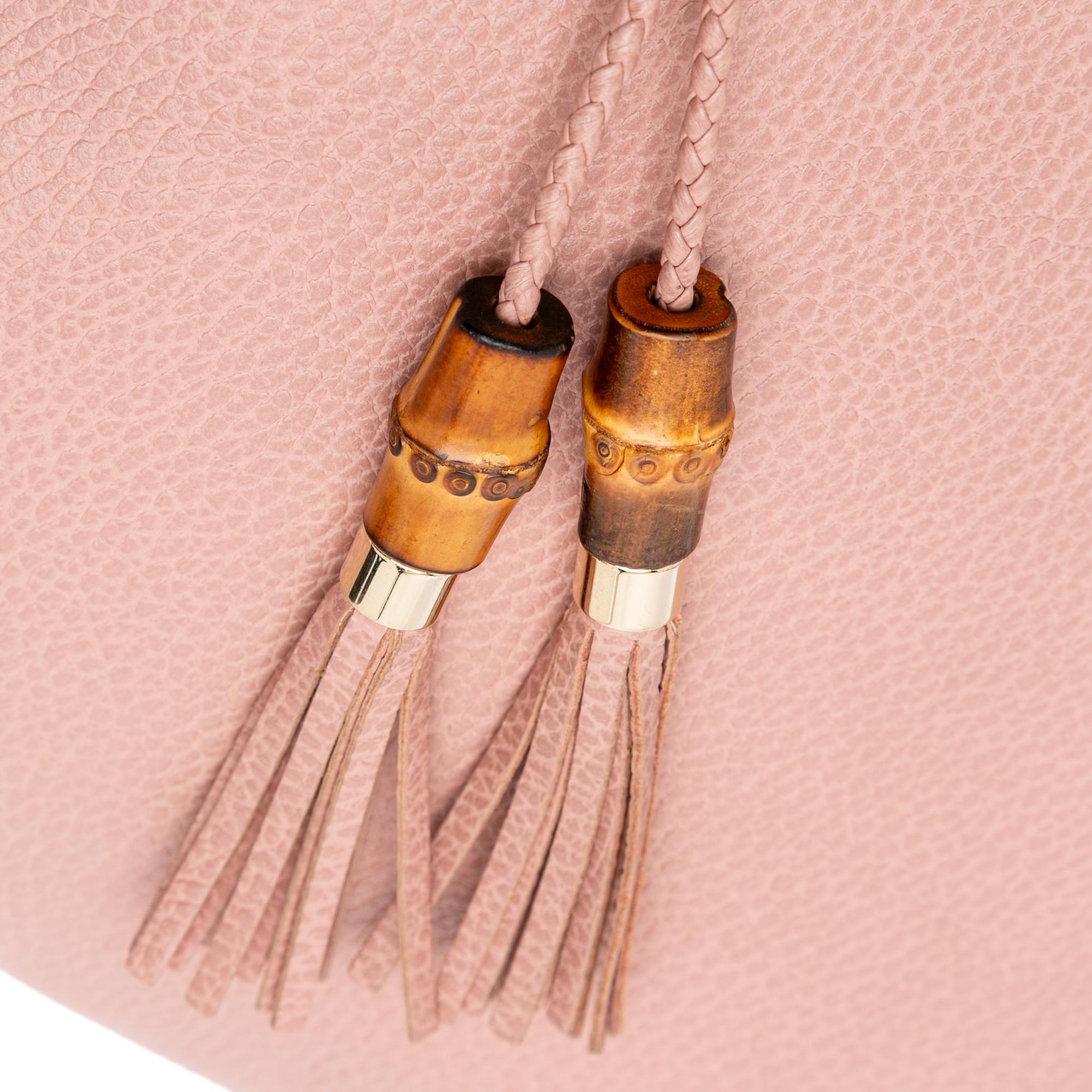 Gucci Calfskin Bamboo Tassel Clutch