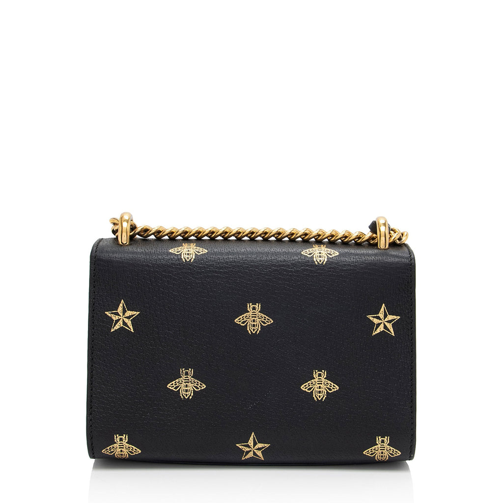 Gucci Calfskin Bee Star Padlock Small Shoulder Bag