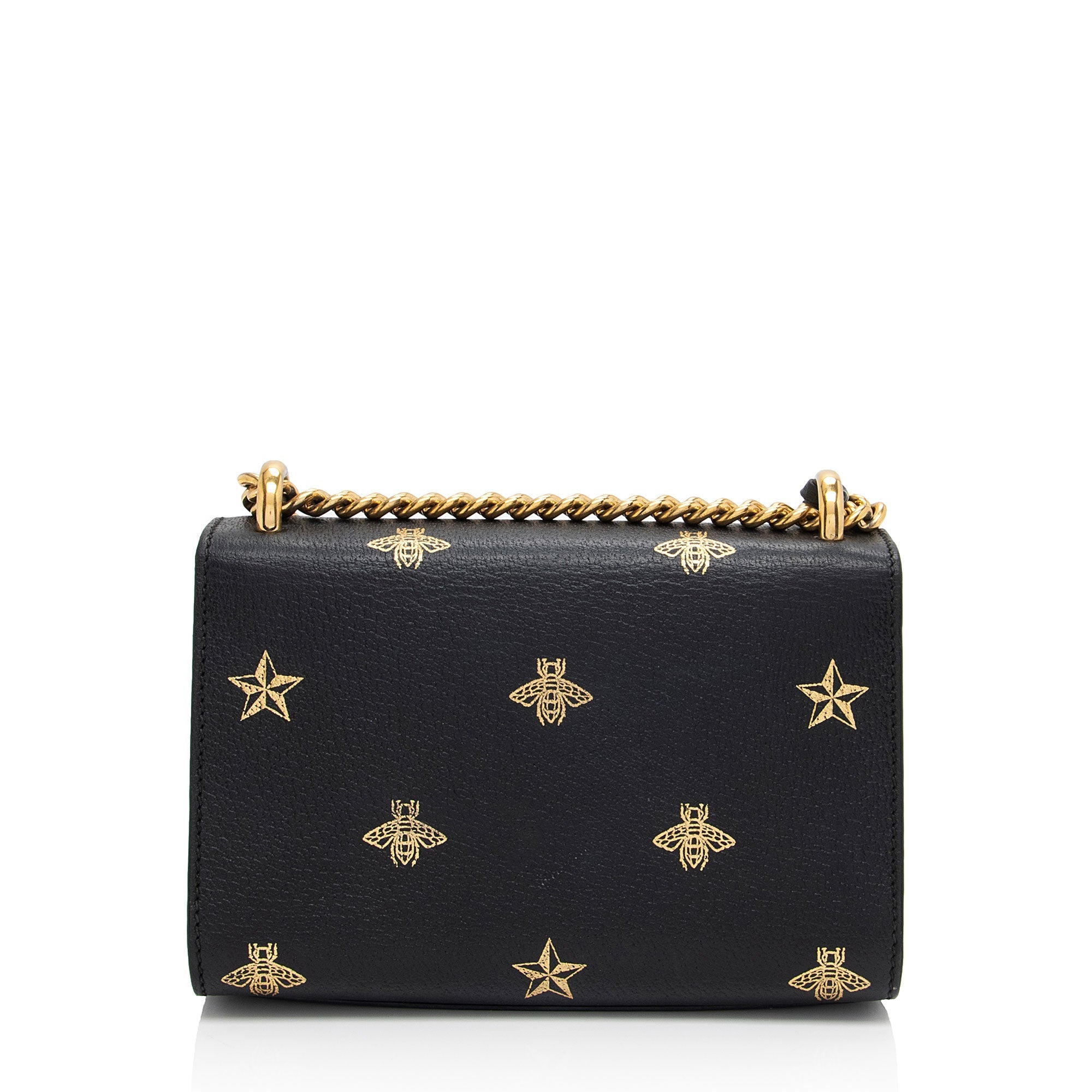 Gucci Calfskin Bee Star Padlock Small Shoulder Bag