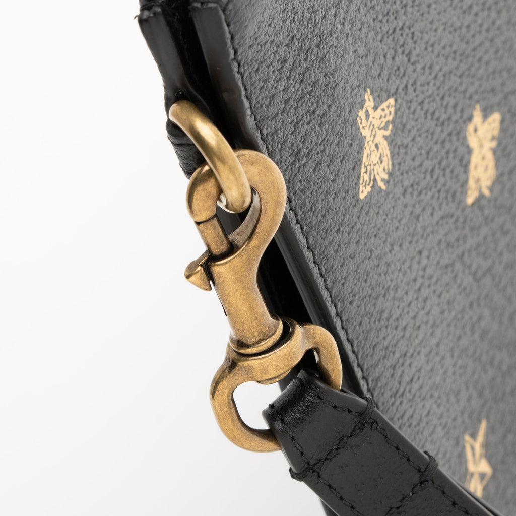 Gucci Calfskin Bee Wristlet