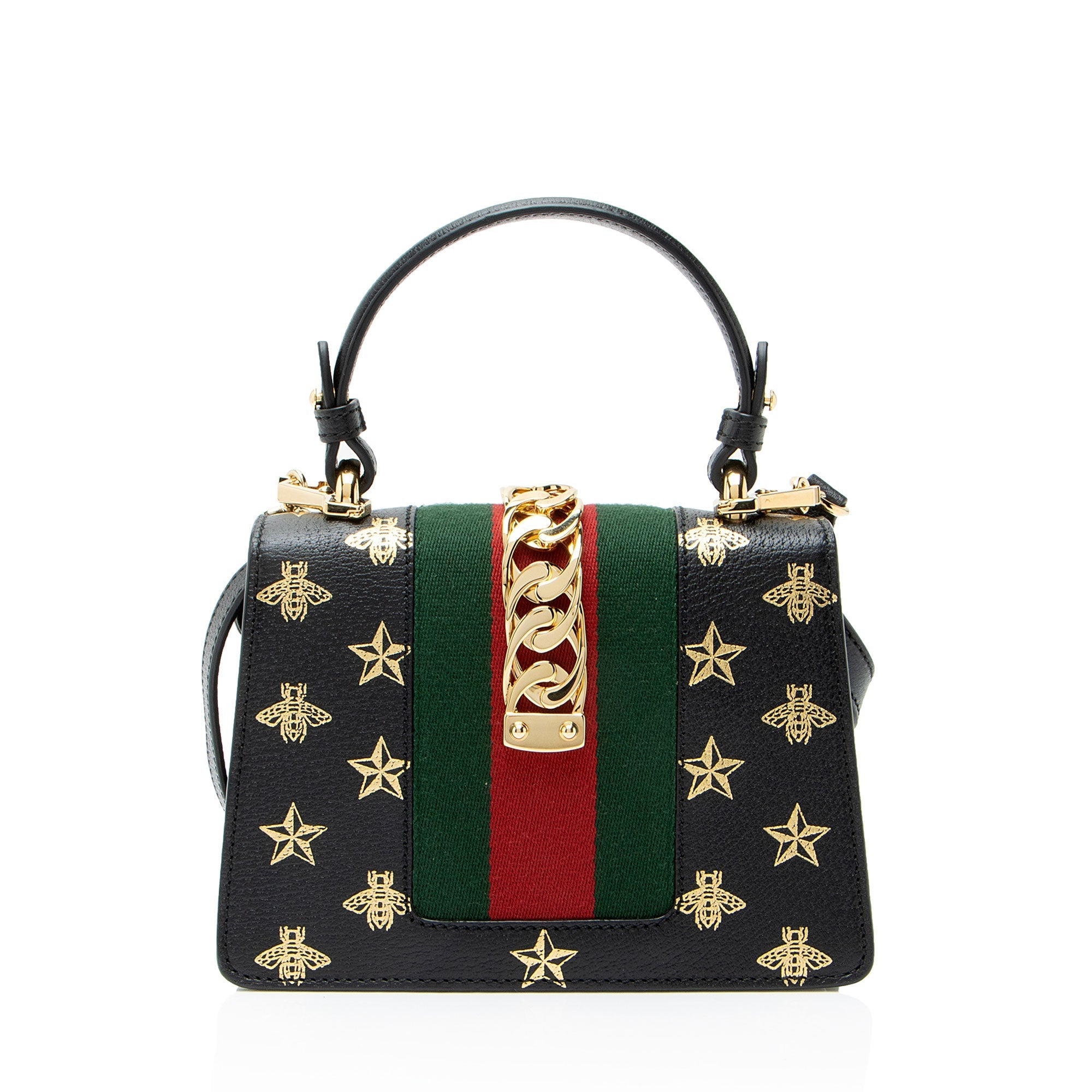 Gucci Calfskin Bee & Star Sylvie Mini Top Handle