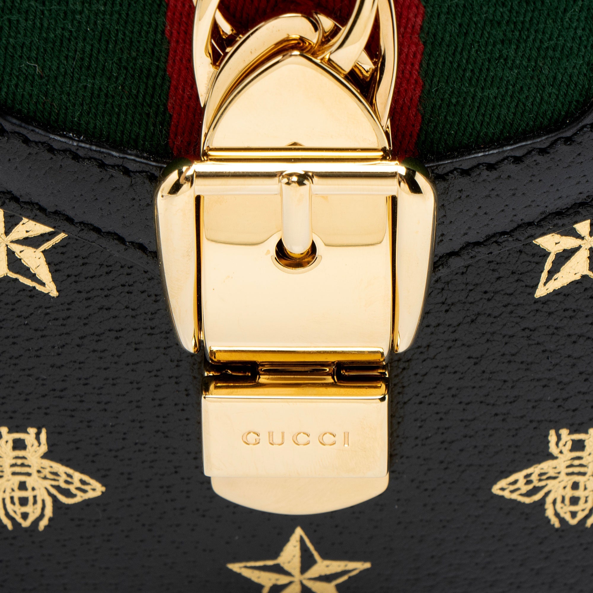 Gucci Calfskin Bee & Star Sylvie Mini Top Handle