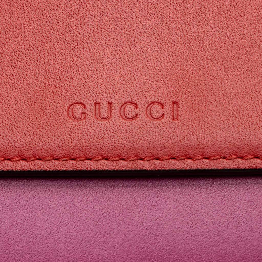 Gucci Calfskin Two-Tone Continental Wallet (SHF-fQrh9H)