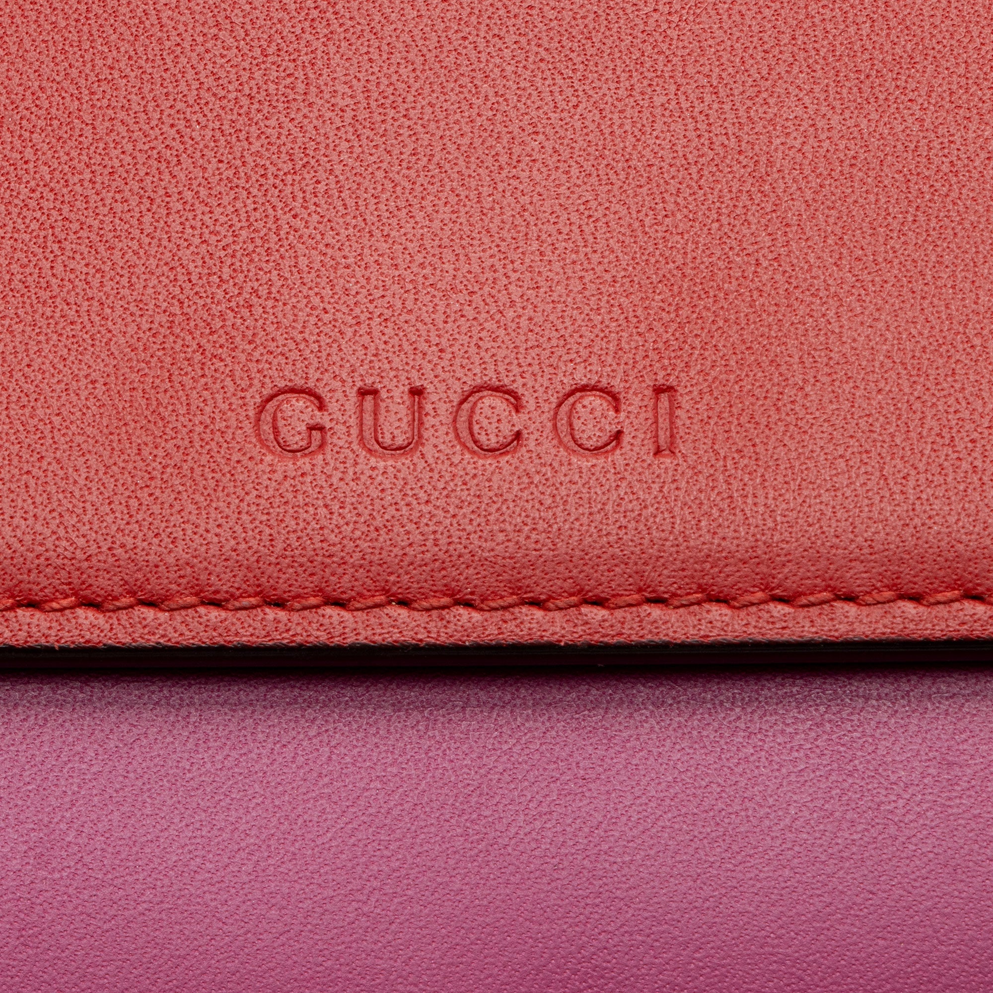 Gucci Calfskin Two-Tone Continental Wallet (SHF-fQrh9H)