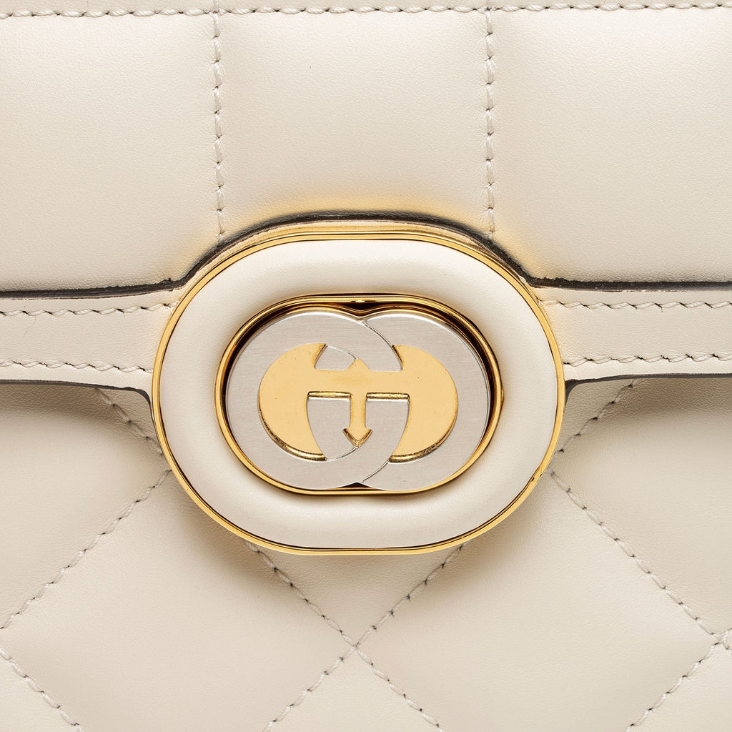 Gucci Calfskin Deco Mini Shoulder Bag