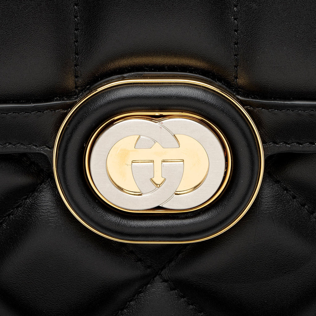 Gucci Calfskin Deco Small Shoulder Bag