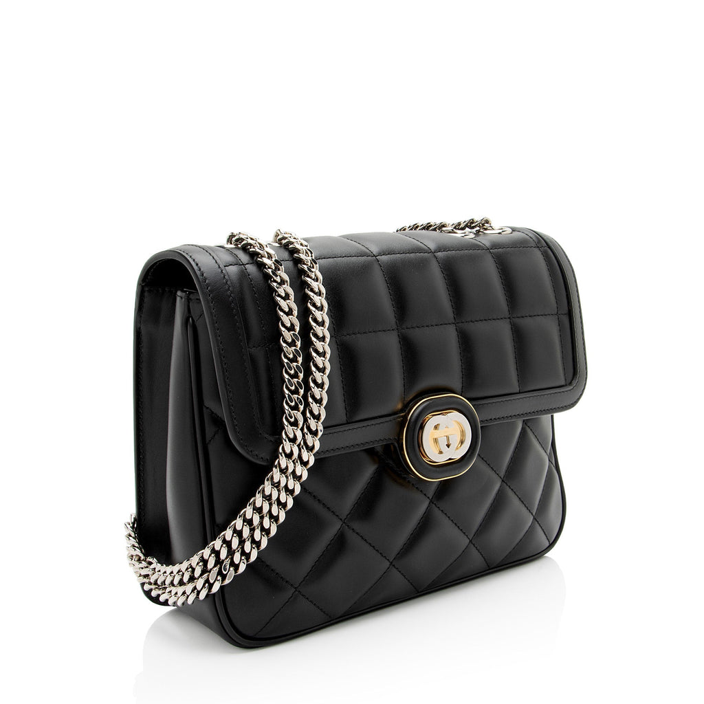 Gucci Calfskin Deco Small Shoulder Bag