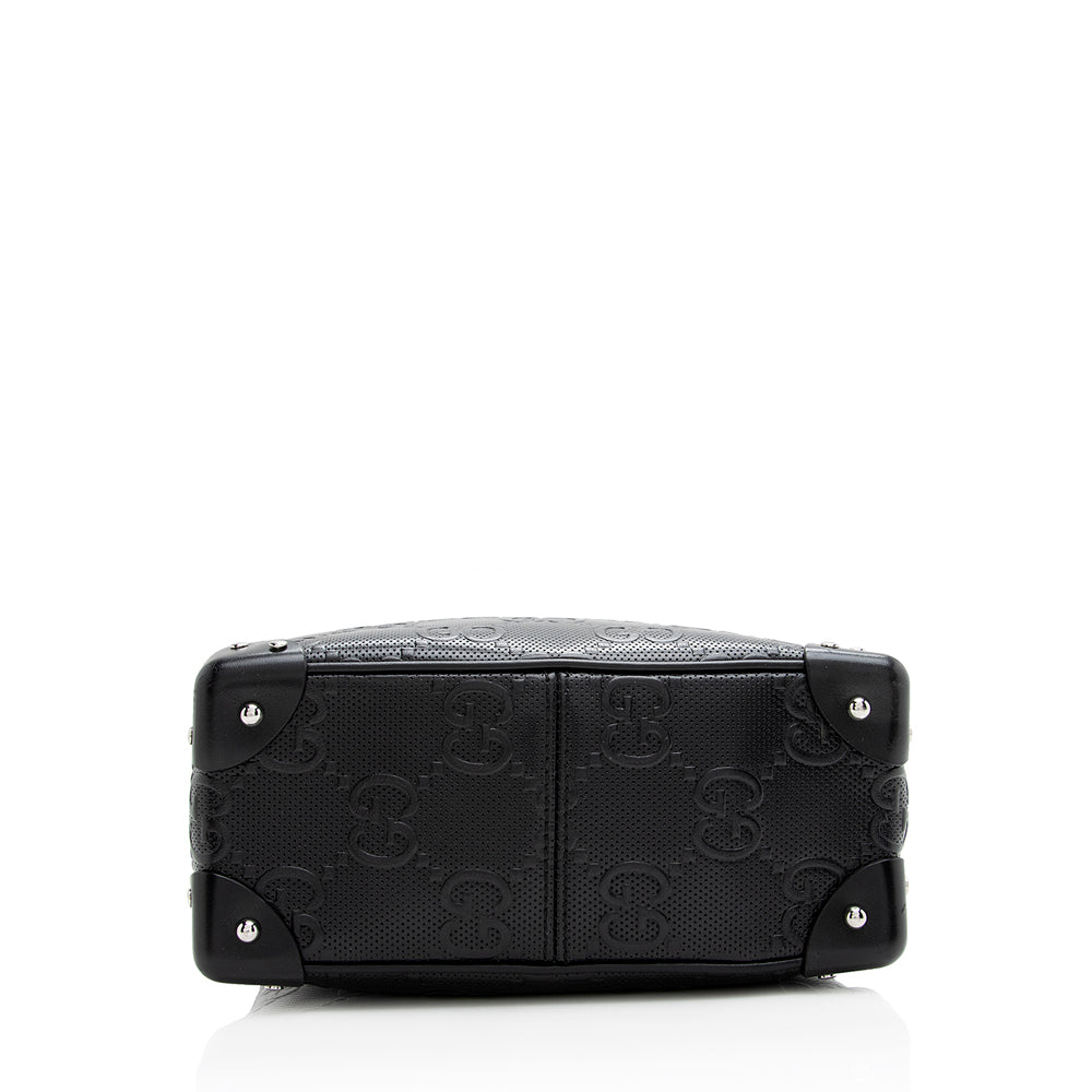 Gucci Calfskin Gucci Embossed Square Shoulder Bag (SHF-21568)