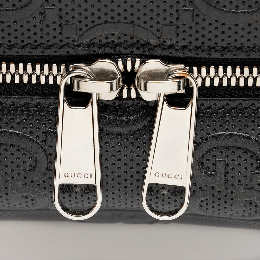 Gucci Calfskin Gucci Embossed Square Shoulder Bag (SHF-21568)