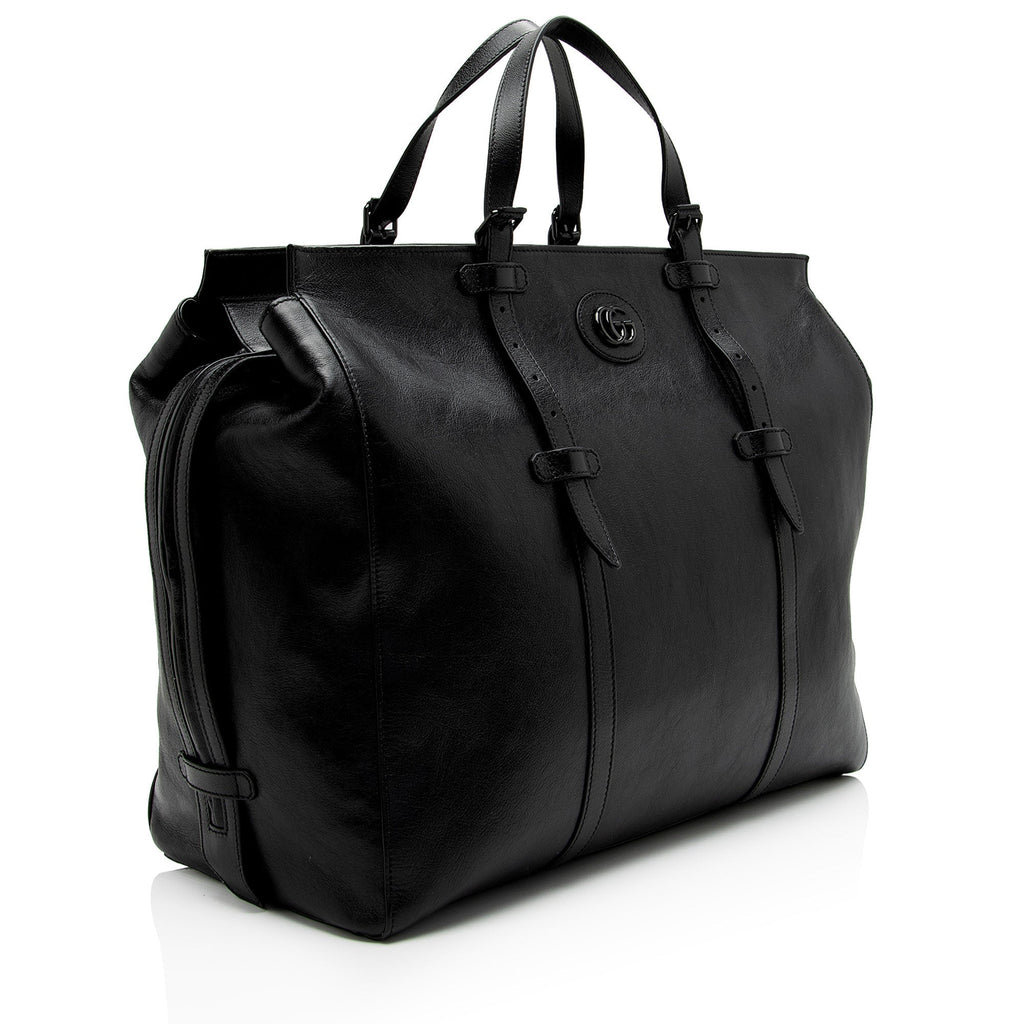 Gucci Calfskin GG Marmont Monochrome Large Tote (SHF-sBw4Ey)