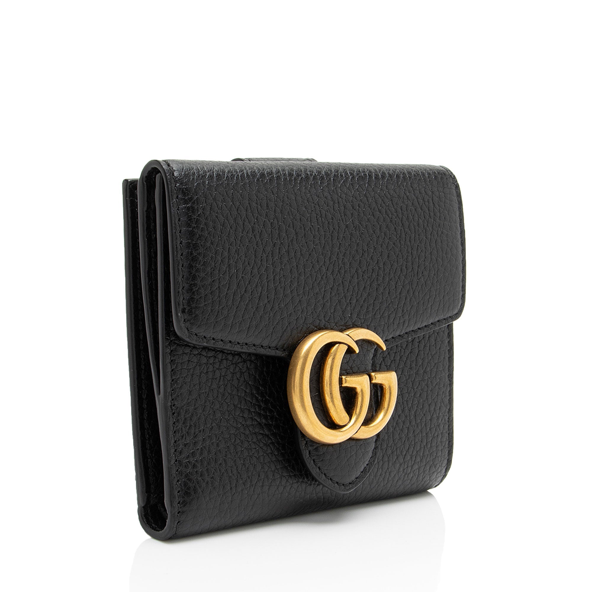 Gucci Calfskin GG Marmont FrLBch Wallet