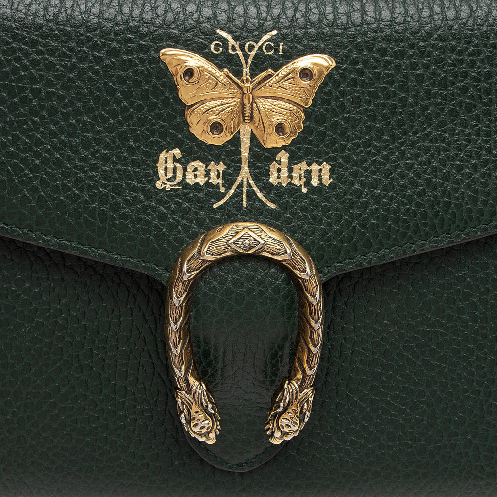 Gucci Calfskin Garden Dionysus Chain Wallet