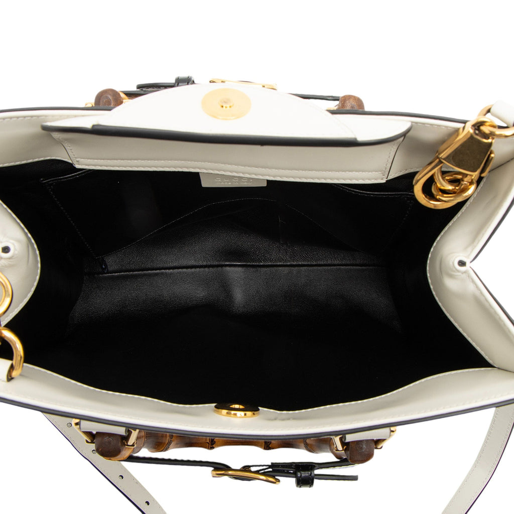 Gucci Calfskin Geometric Inlay Diana Small Tote (SHF-31a6lc)
