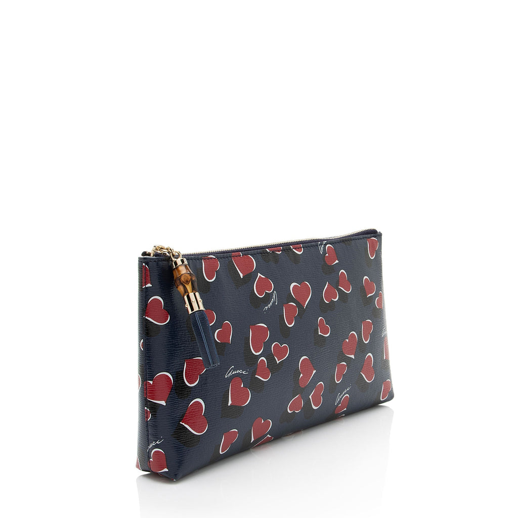 Gucci Calfskin Heartbeat Large Pouch