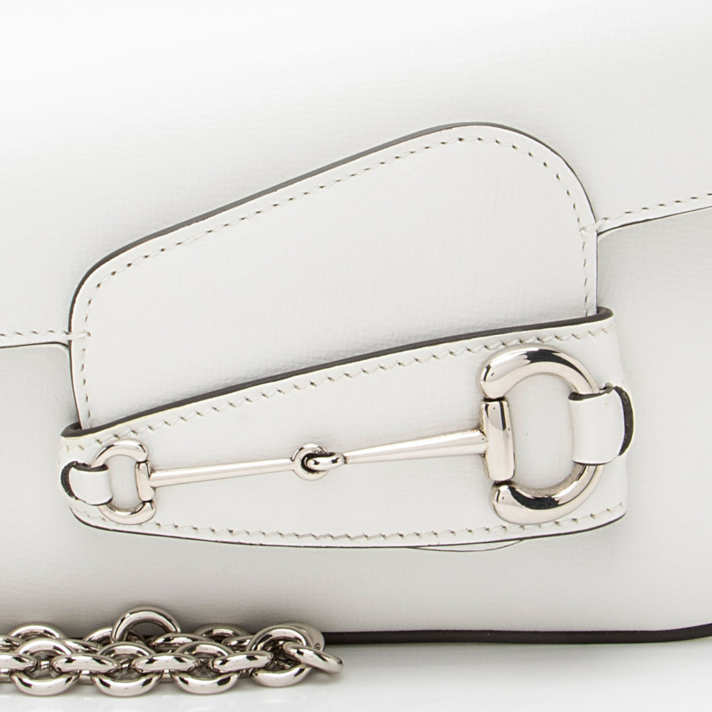 Gucci Calfskin Horsebit 1955 Asymmetric Mini Shoulder Bag