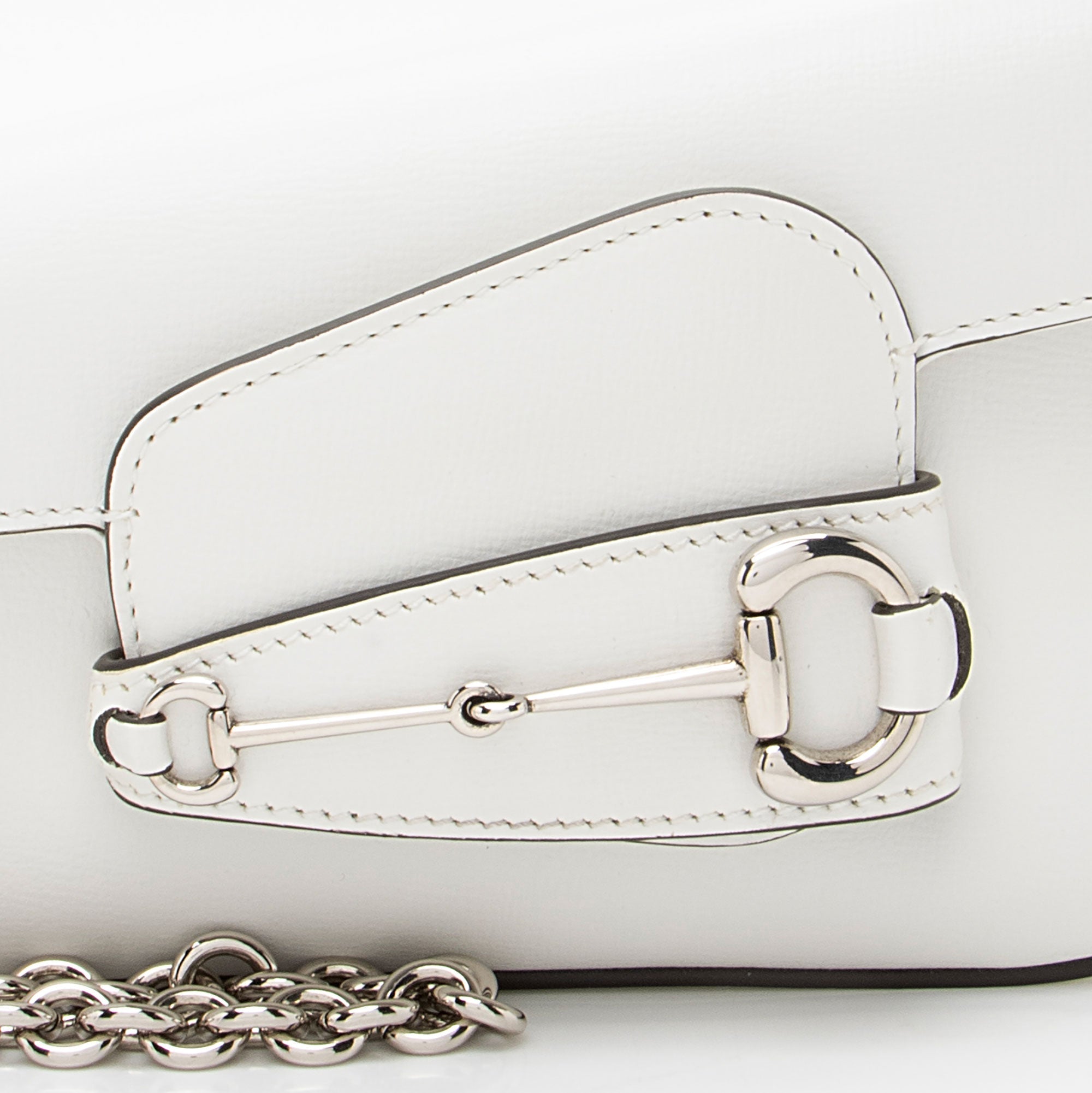 Gucci Calfskin Horsebit 1955 Asymmetric Mini Shoulder Bag