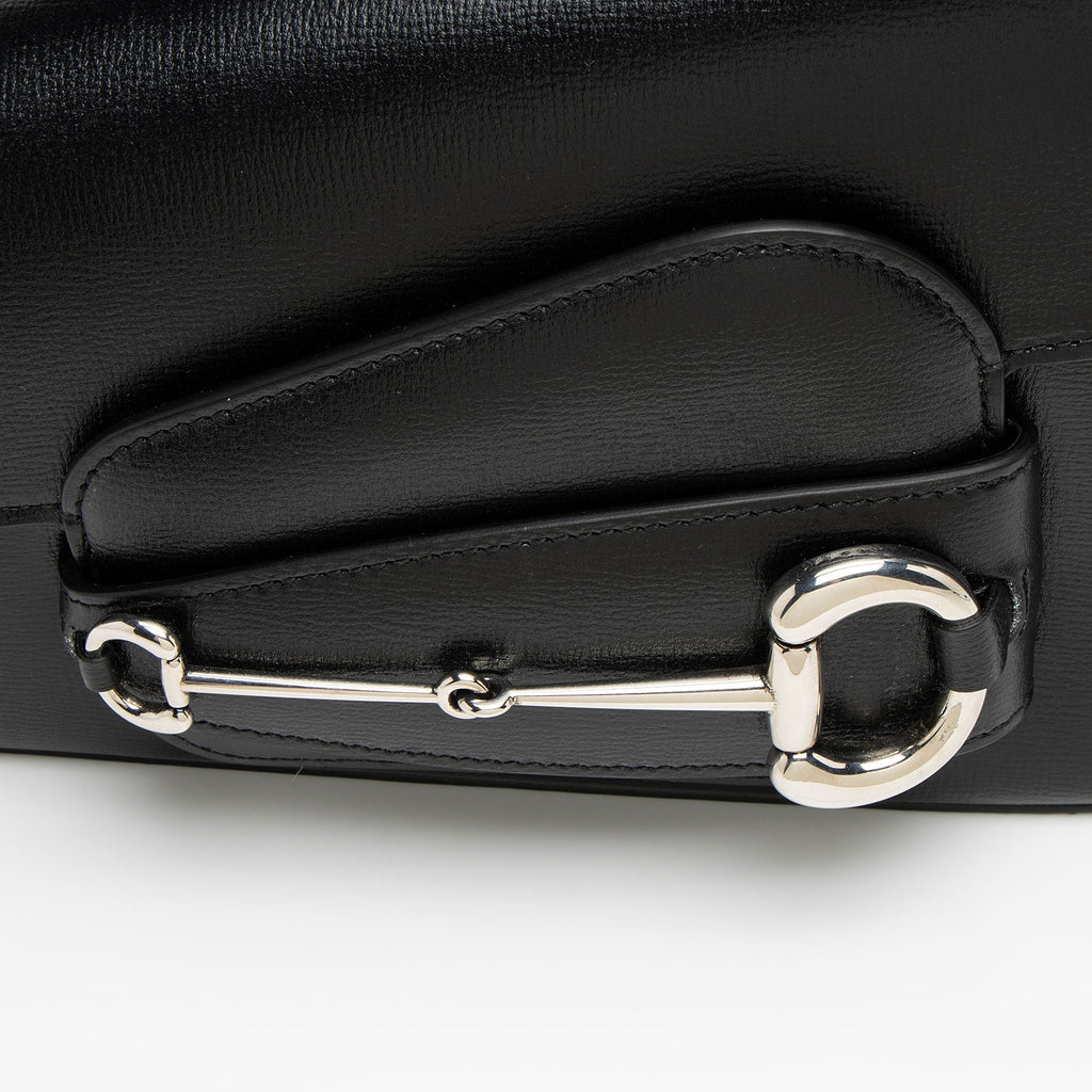 Gucci Calfskin Horsebit 1955 Asymmetric Small Shoulder Bag