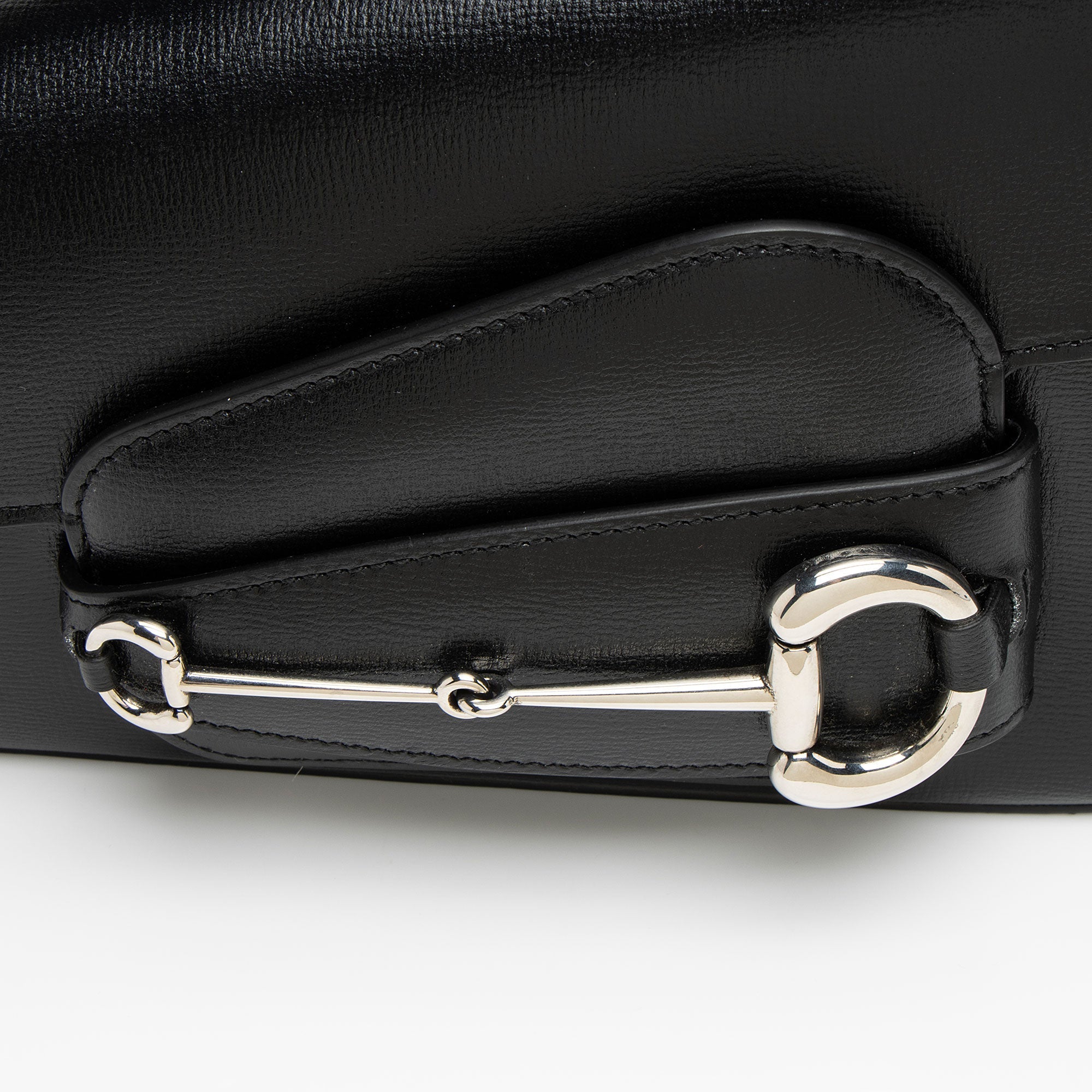 Gucci Calfskin Horsebit 1955 Asymmetric Small Shoulder Bag