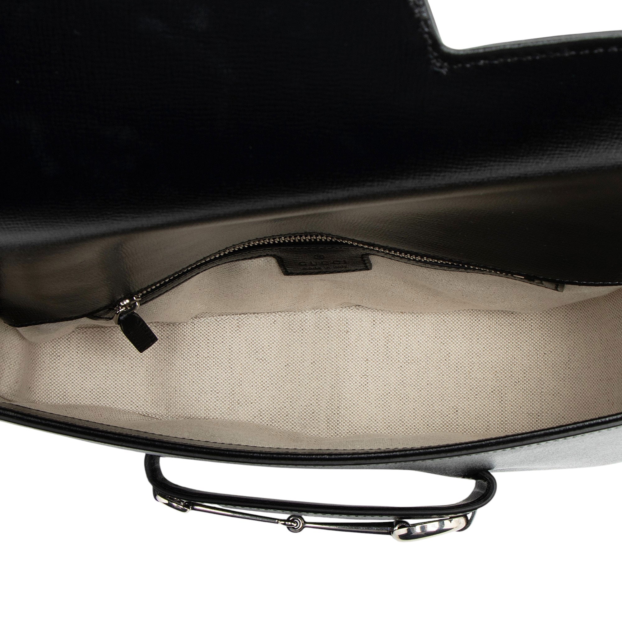 Gucci Calfskin Horsebit 1955 Asymmetric Small Shoulder Bag