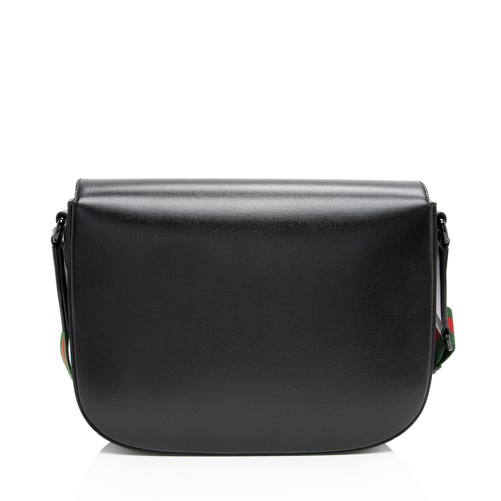 Gucci Calfskin Web Horsebit 1955 Shoulder Bag (SHF-SQoWjr)