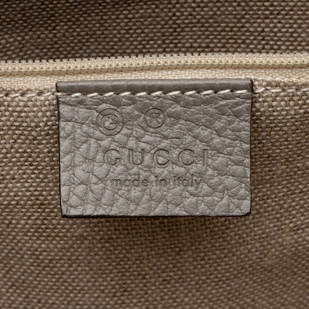 Gucci Calfskin Interlocking G Top Handle Medium Shoulder Bag (SHF-AHOWbQ)