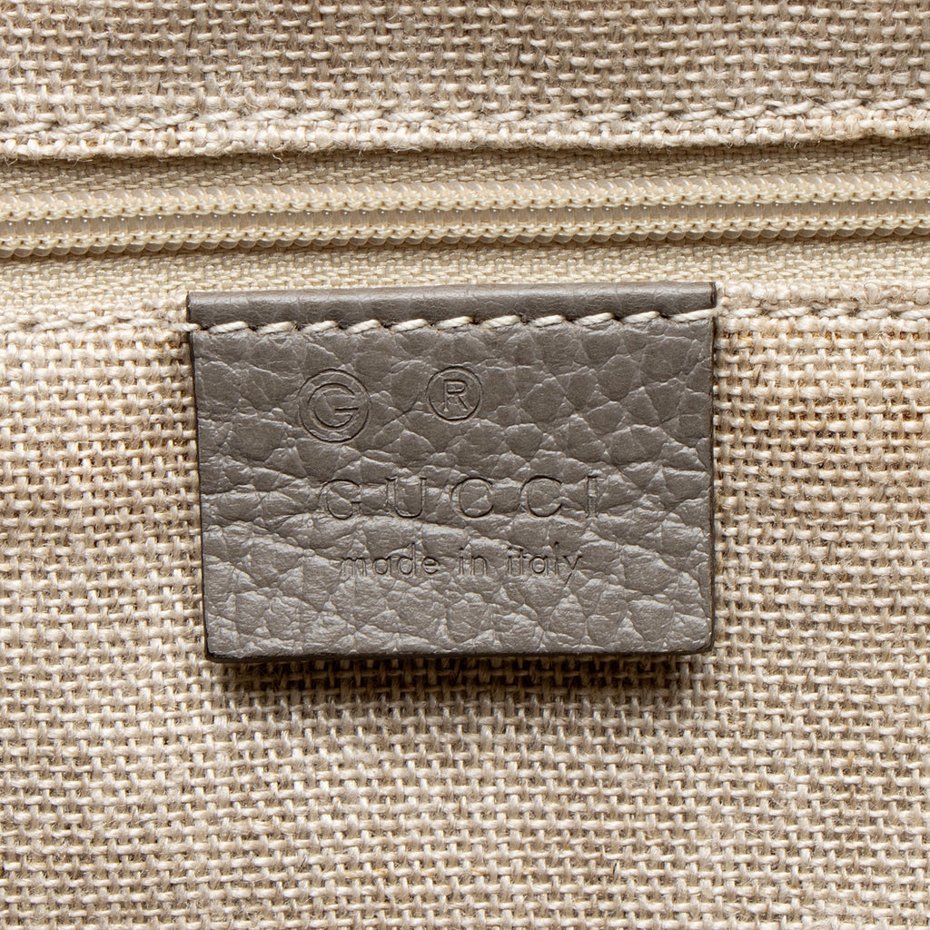 Gucci Calfskin Interlocking G Top Handle Medium Shoulder Bag