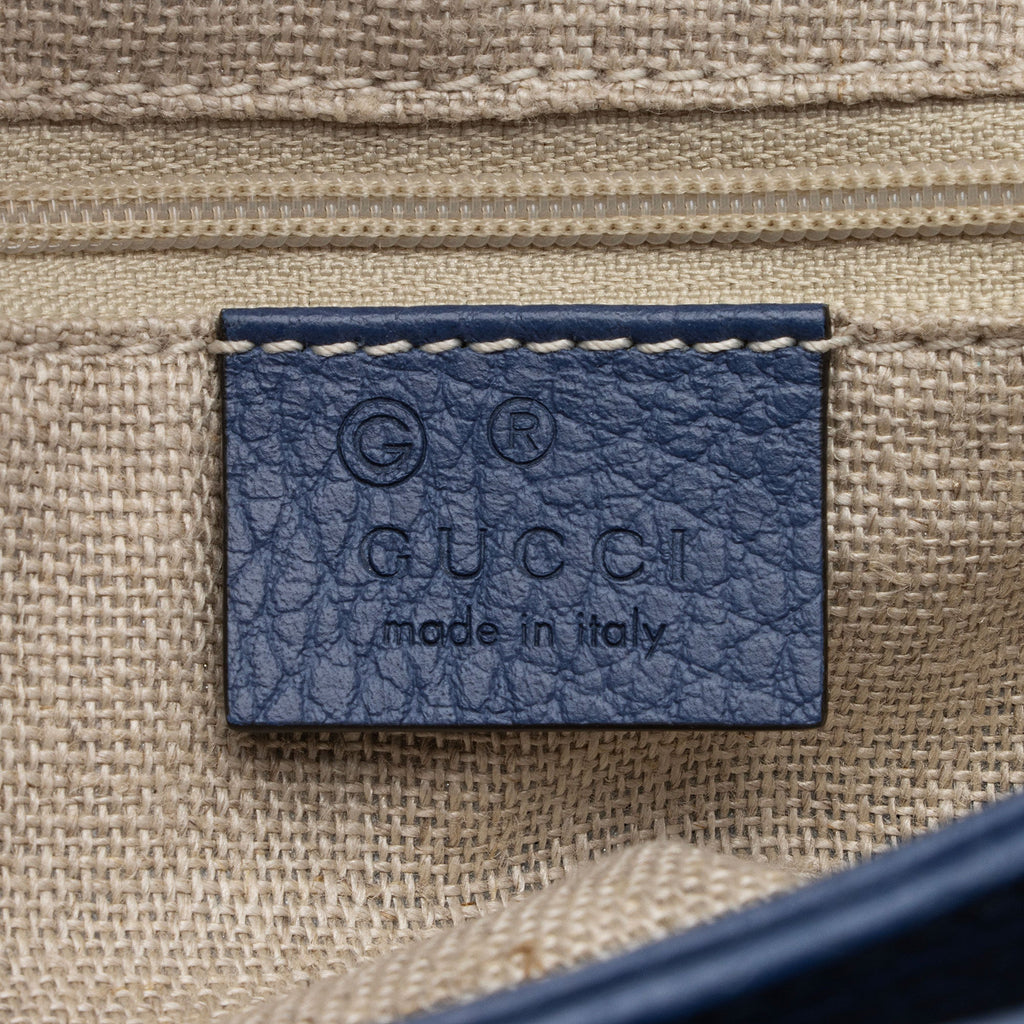 Gucci Calfskin Interlocking G Top Handle Small Shoulder Bag (SHF-2x4YHi)