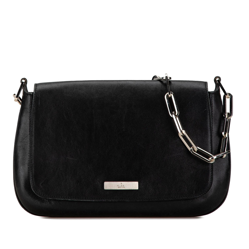 Gucci Calfskin Leather Chain Shoulder Bag (SHG-sH7X6Y)
