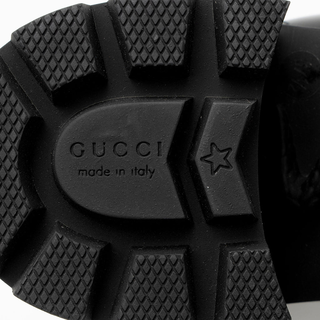 Gucci Calfskin Logo Trip Platform Boots - Size 7.5 / 37.5 (SHF-VfOKBg)