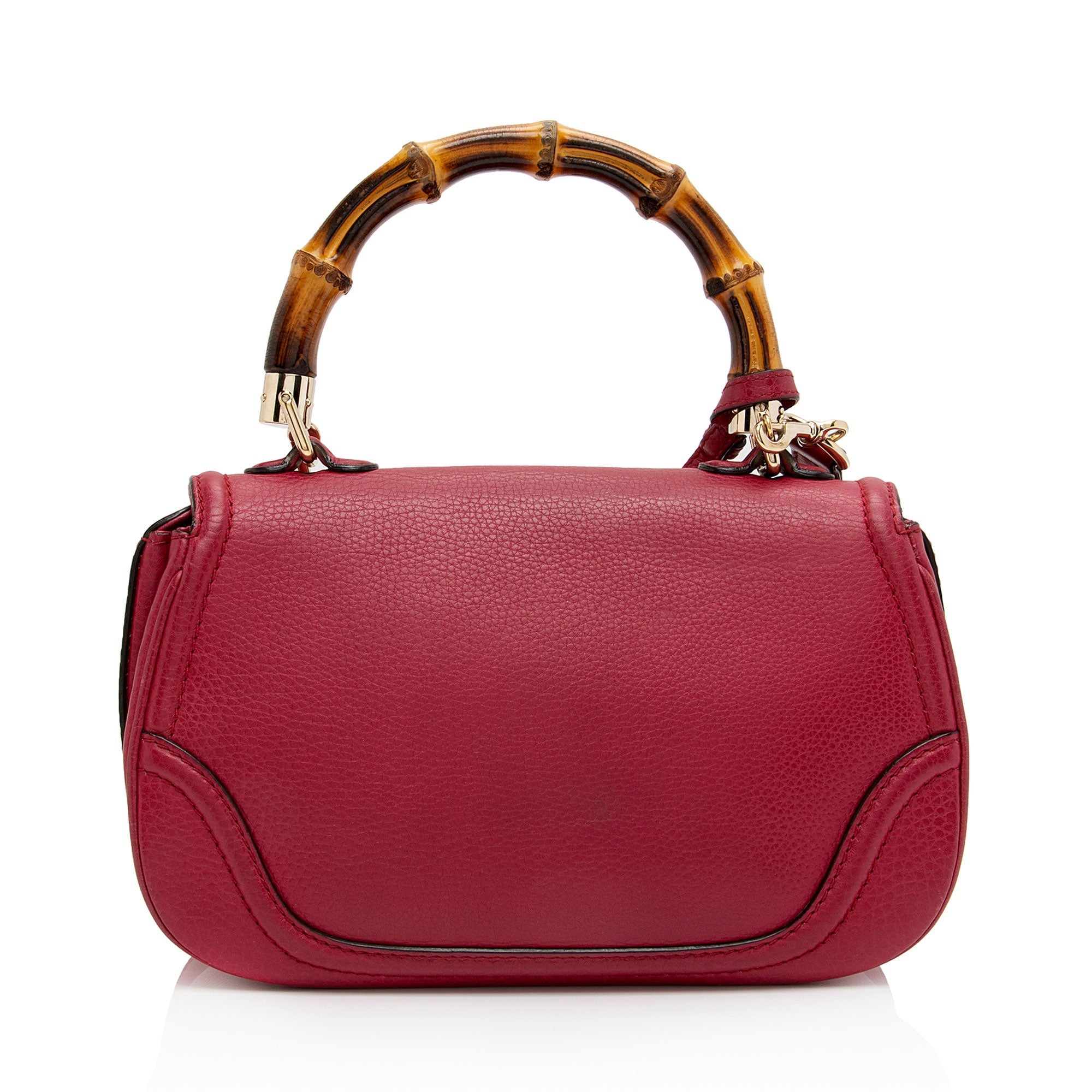 Gucci Calfskin New Bamboo Top Handle (SHF-v2KUgA)