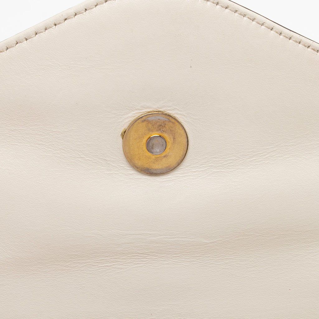 Gucci Calfskin Pearl Bee Broadway Mini Shoulder Bag (SHF-tRht4u)