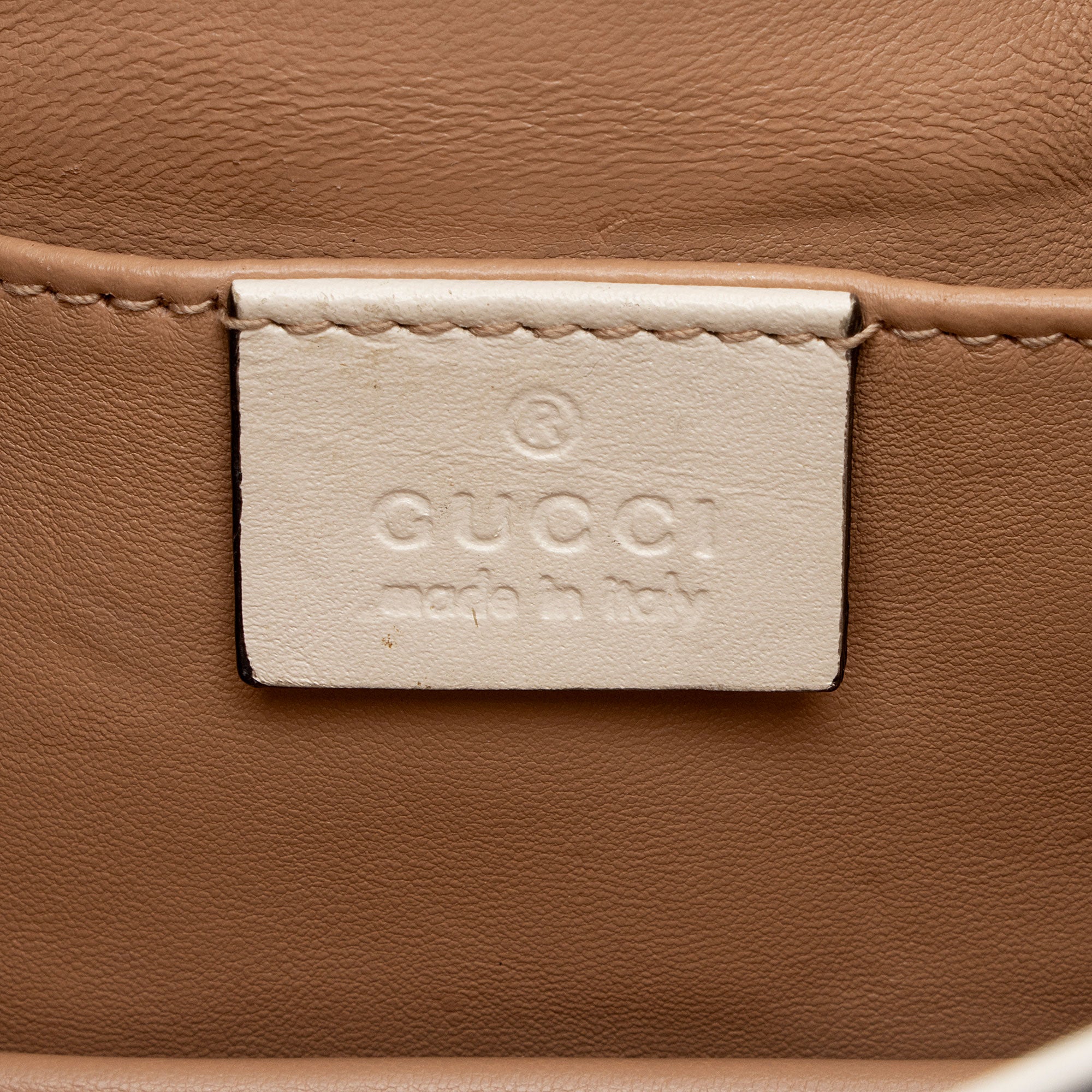 Gucci Calfskin Pearl Bee Broadway Mini Shoulder Bag (SHF-tRht4u)