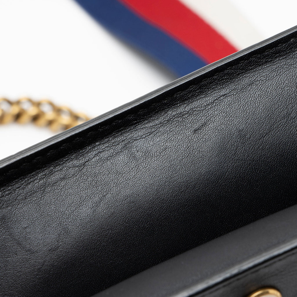 Gucci Calfskin Pearl Bee Broadway Mini Shoulder Bag