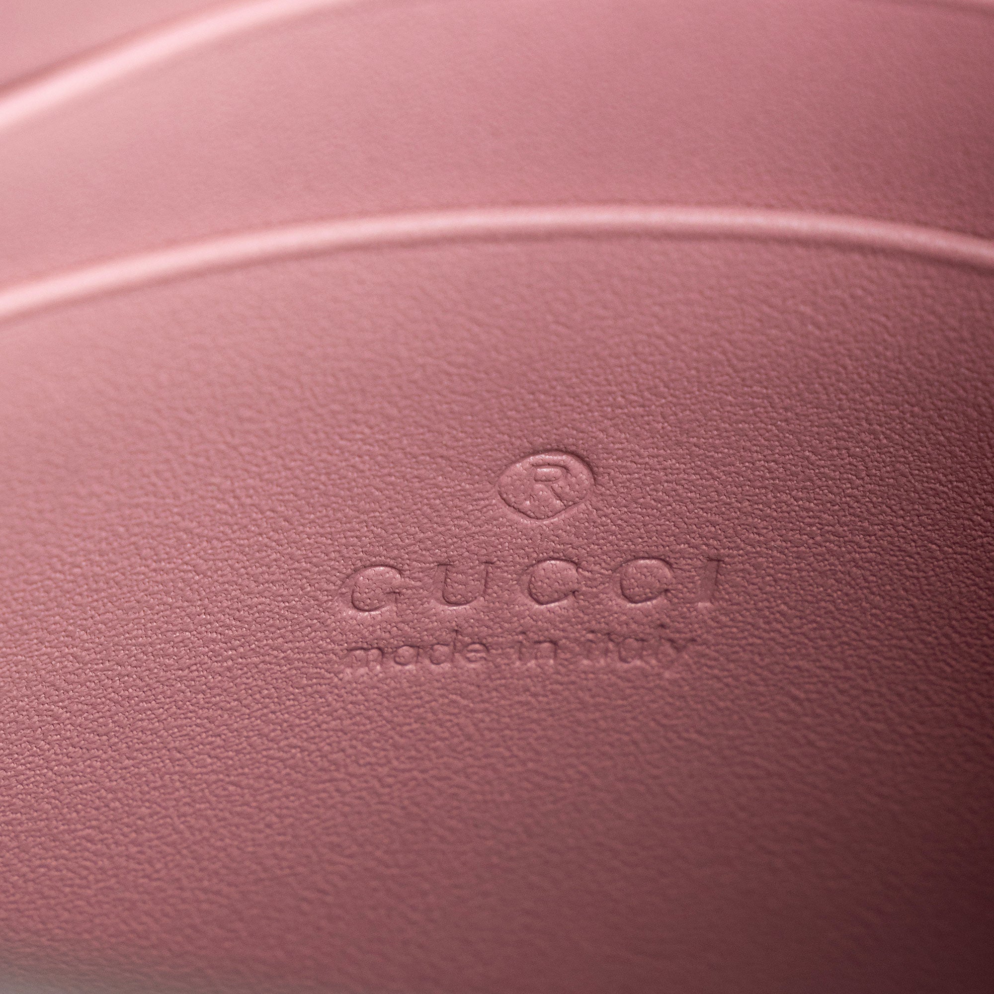 Gucci Calfskin Peony Pearly Mini Wallet on Chain