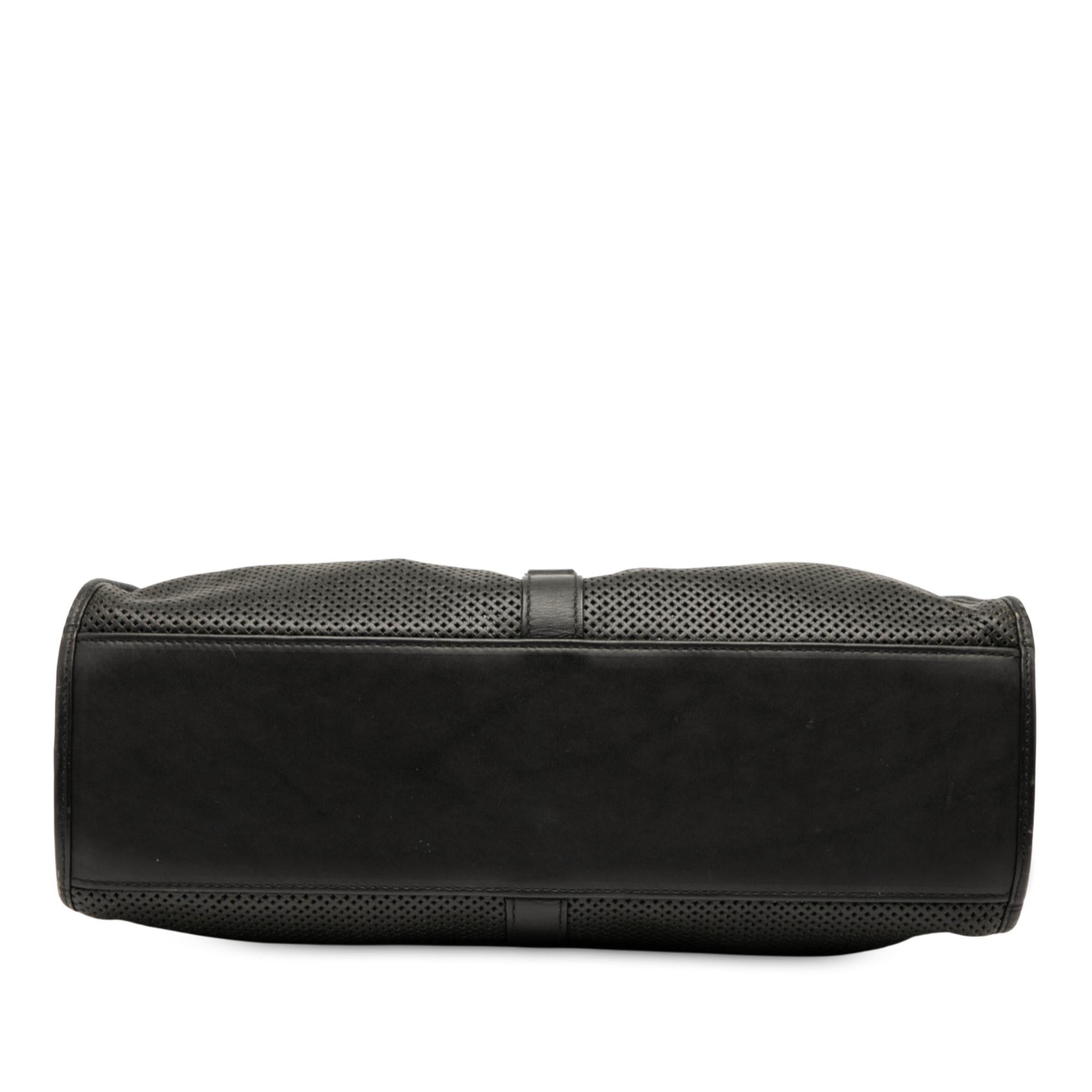Gucci Calfskin Perforated Jackie Bardot Shoulder Bag