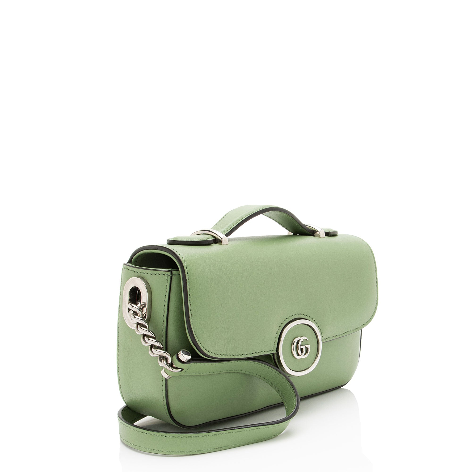 Gucci Calfskin Petite GG Mini Shoulder Bag