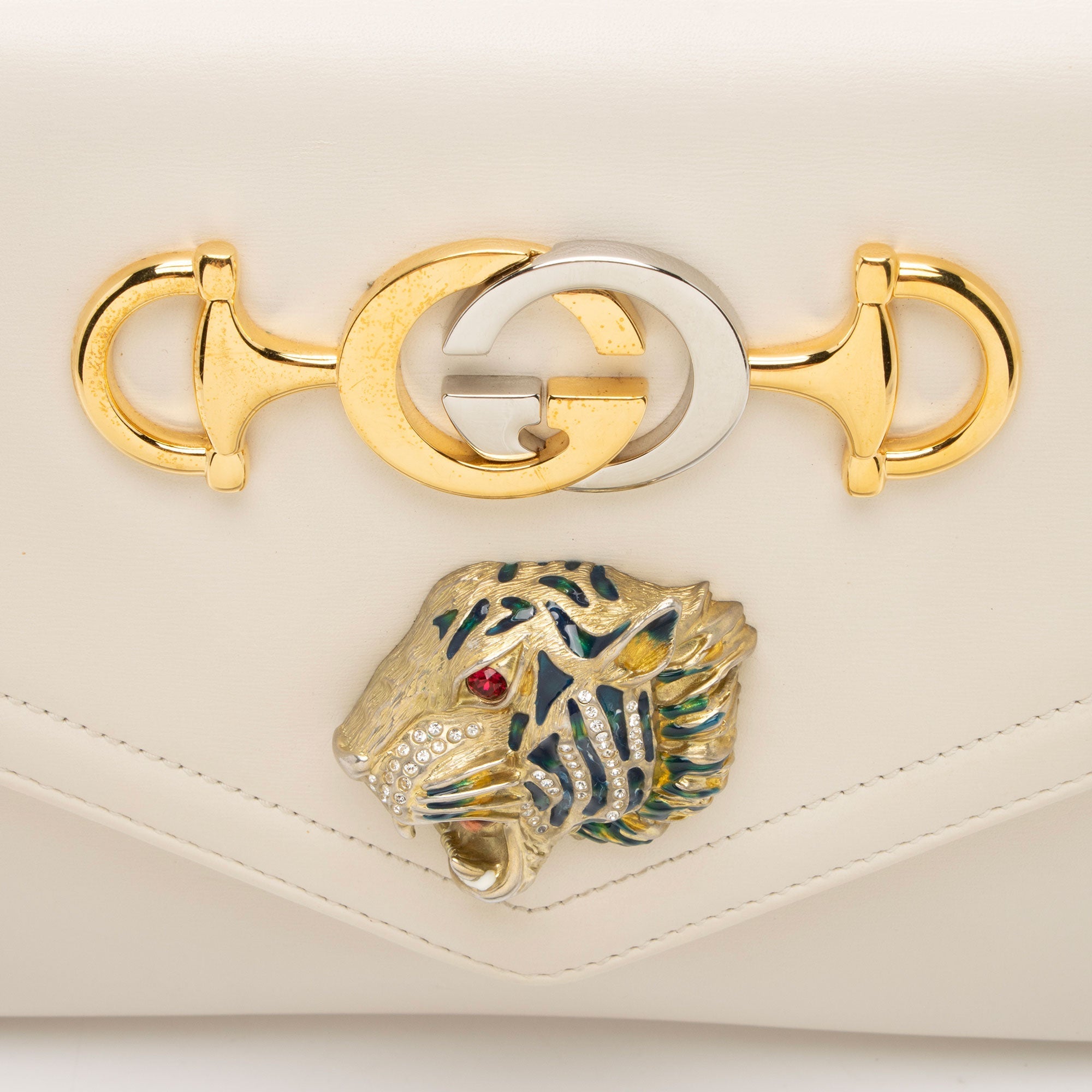 Gucci Calfskin Rajah Zumi Medium Shoulder Bag