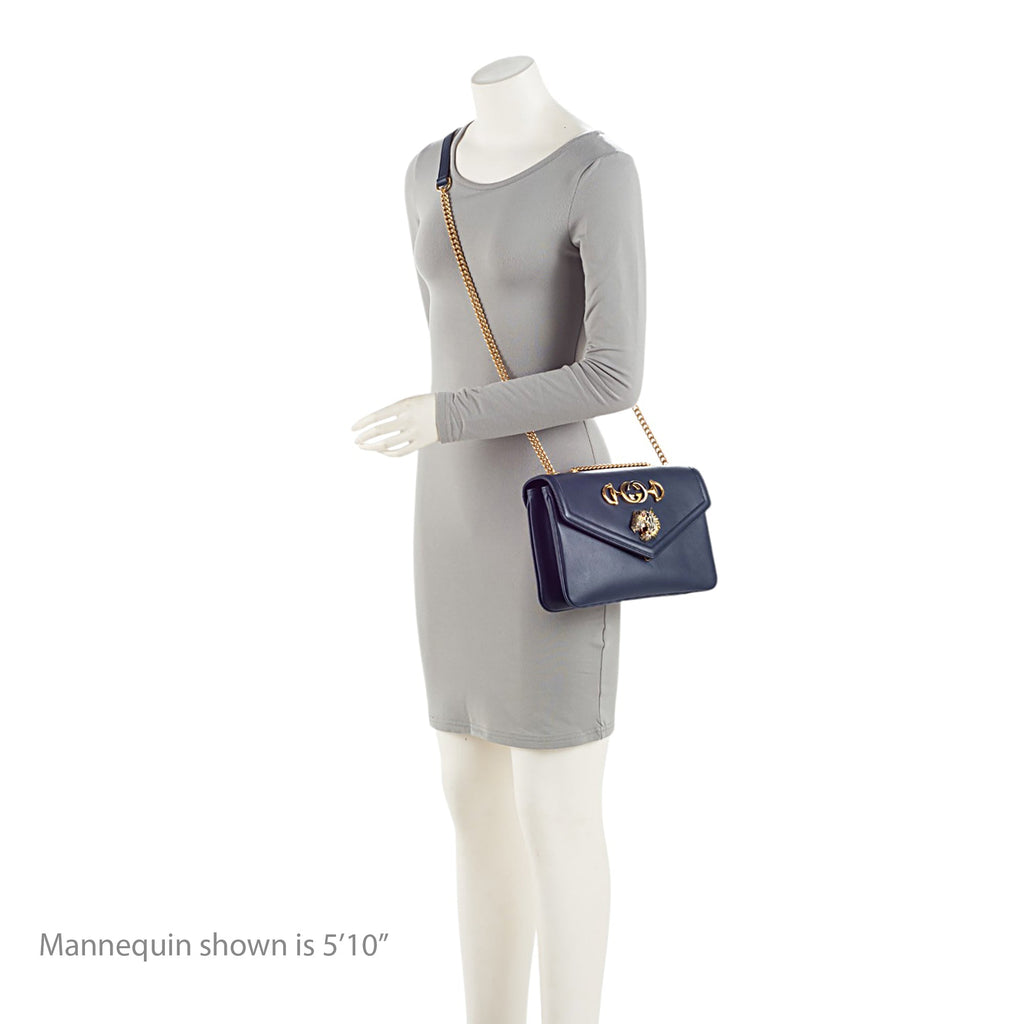 Gucci Calfskin Rajah Zumi Medium Shoulder Bag (SHF-bv9Xhf)