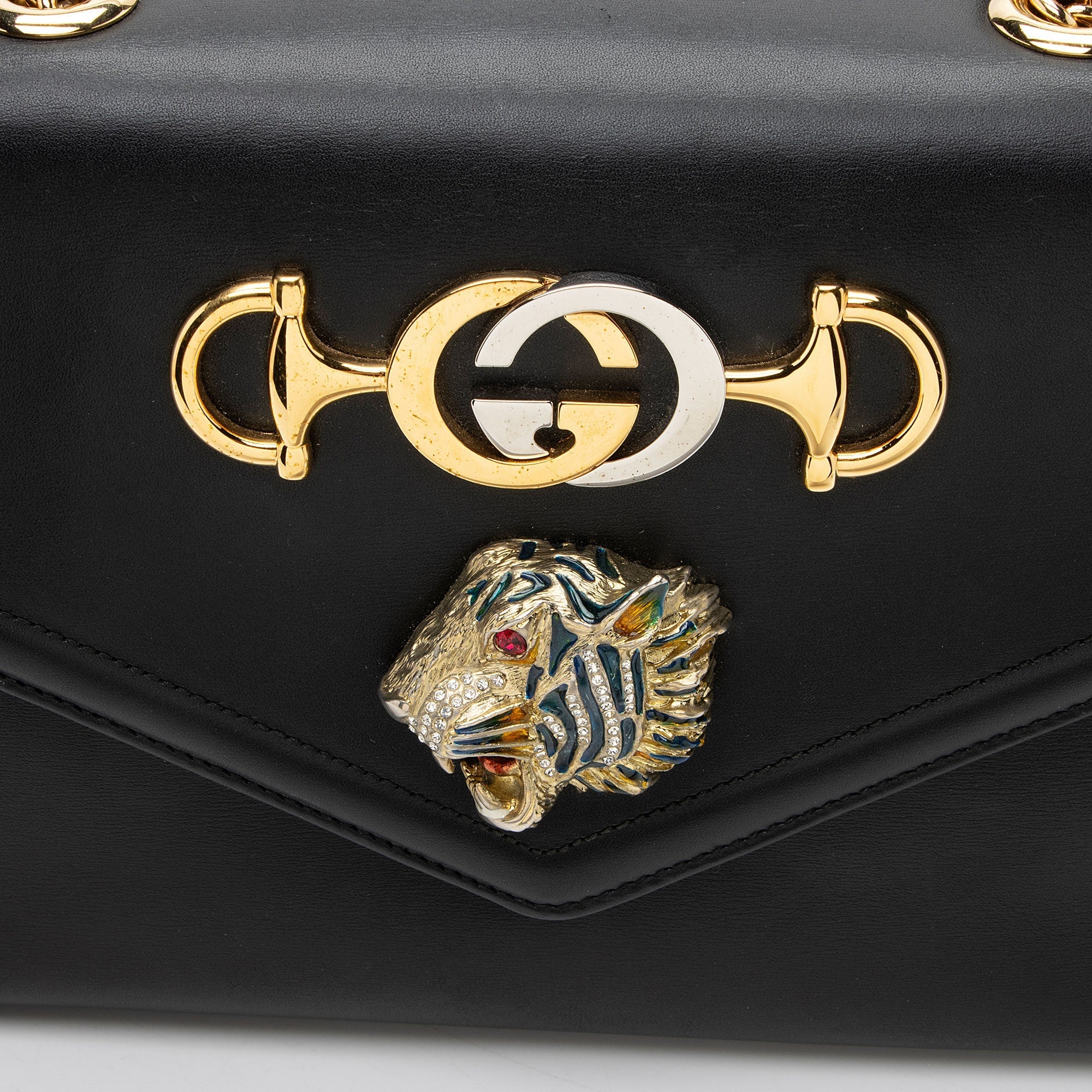 Gucci Calfskin Rajah Zumi Medium Shoulder Bag