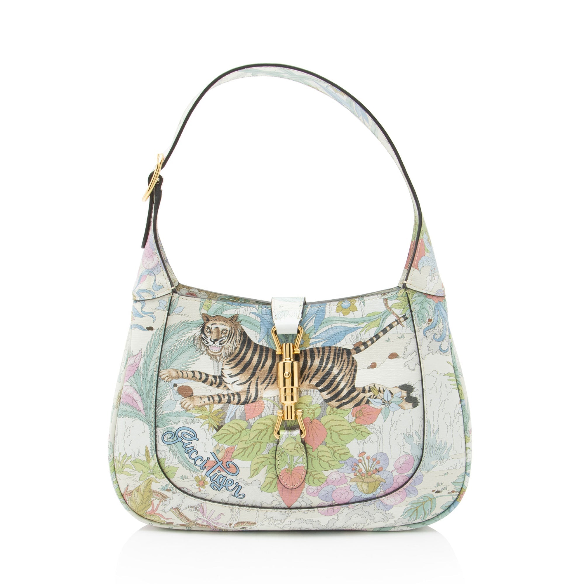 Gucci Calfskin Shangai Tiger Jackie 1961 Small Hobo