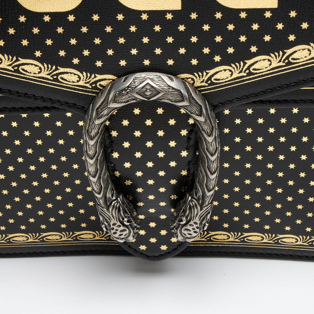 Gucci Calfskin Star Print Guccy Dionysus Large Shoulder Bag
