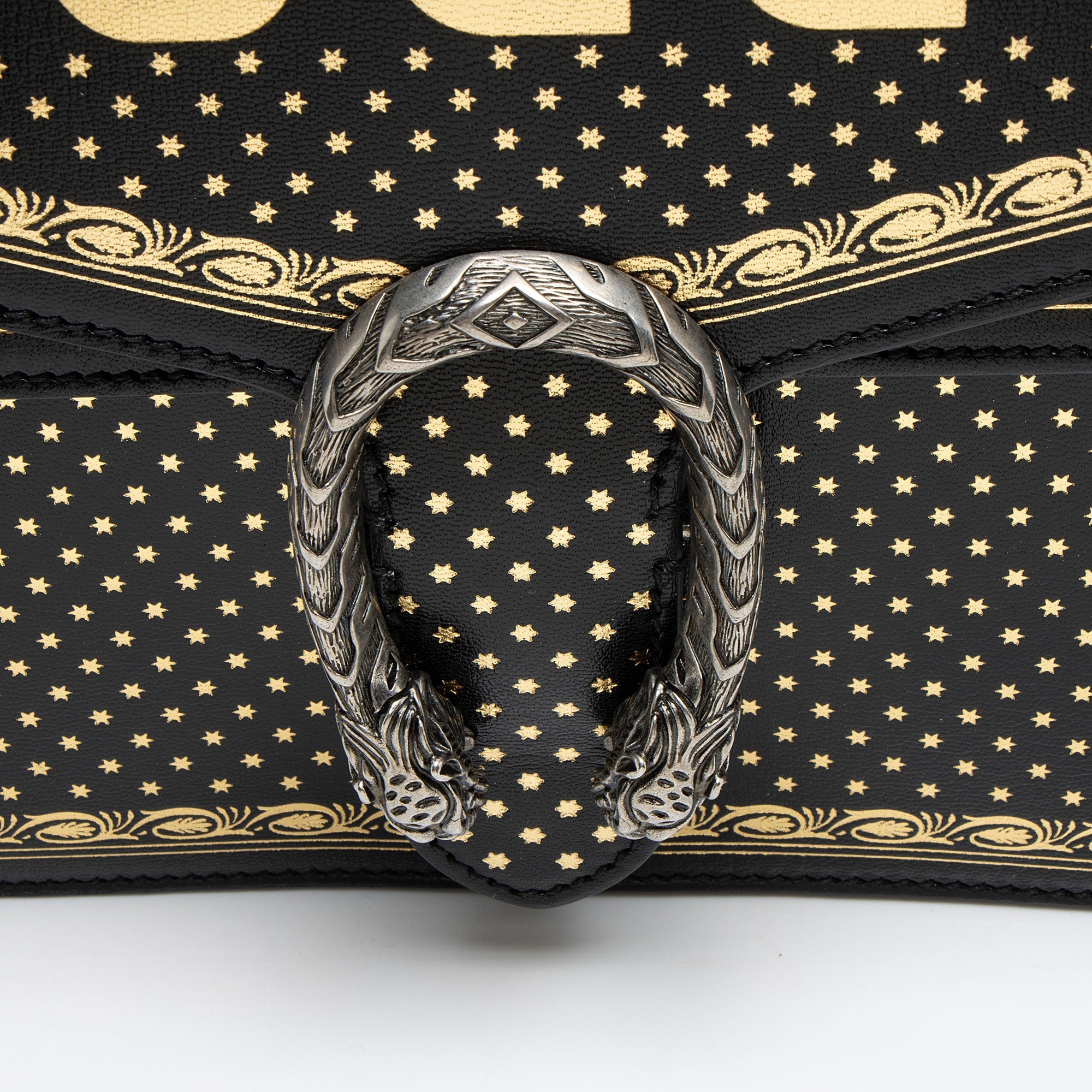 Gucci Calfskin Star Print Guccy Dionysus Large Shoulder Bag