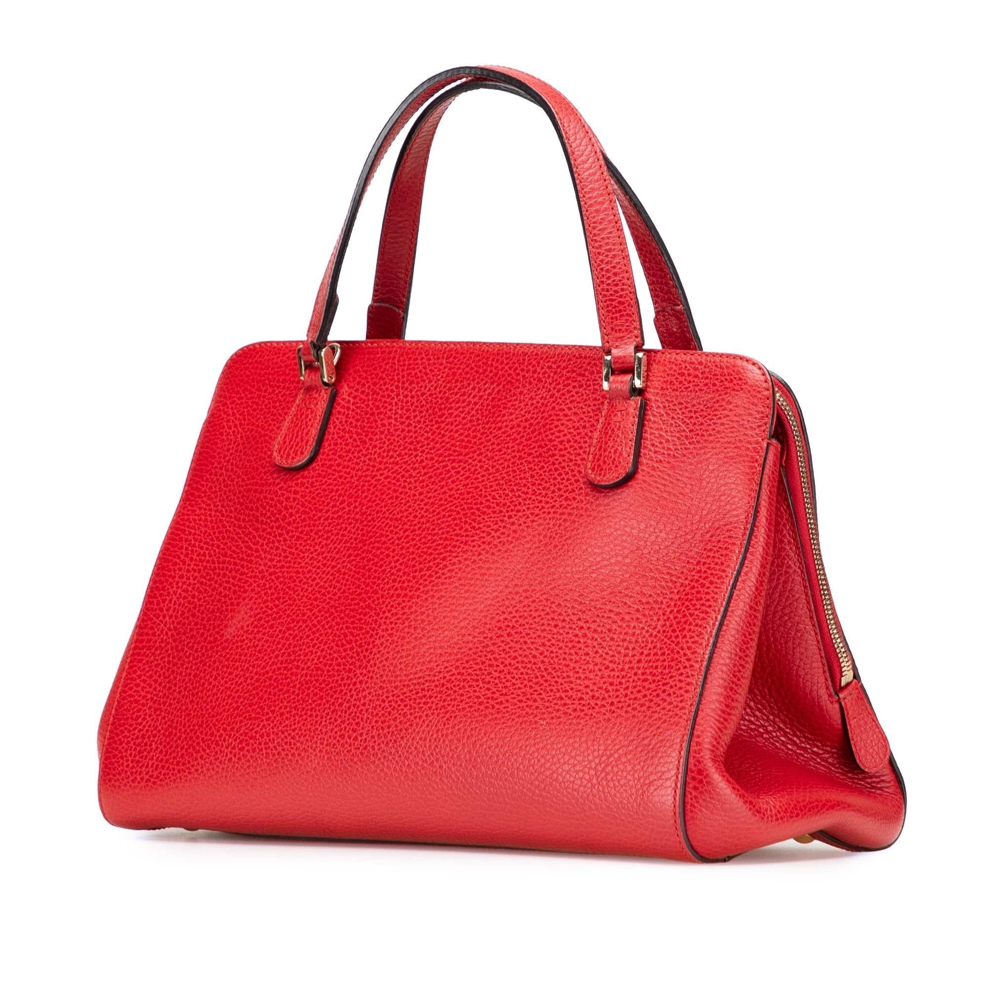 Gucci Calfskin Swing Top Handle Satchel