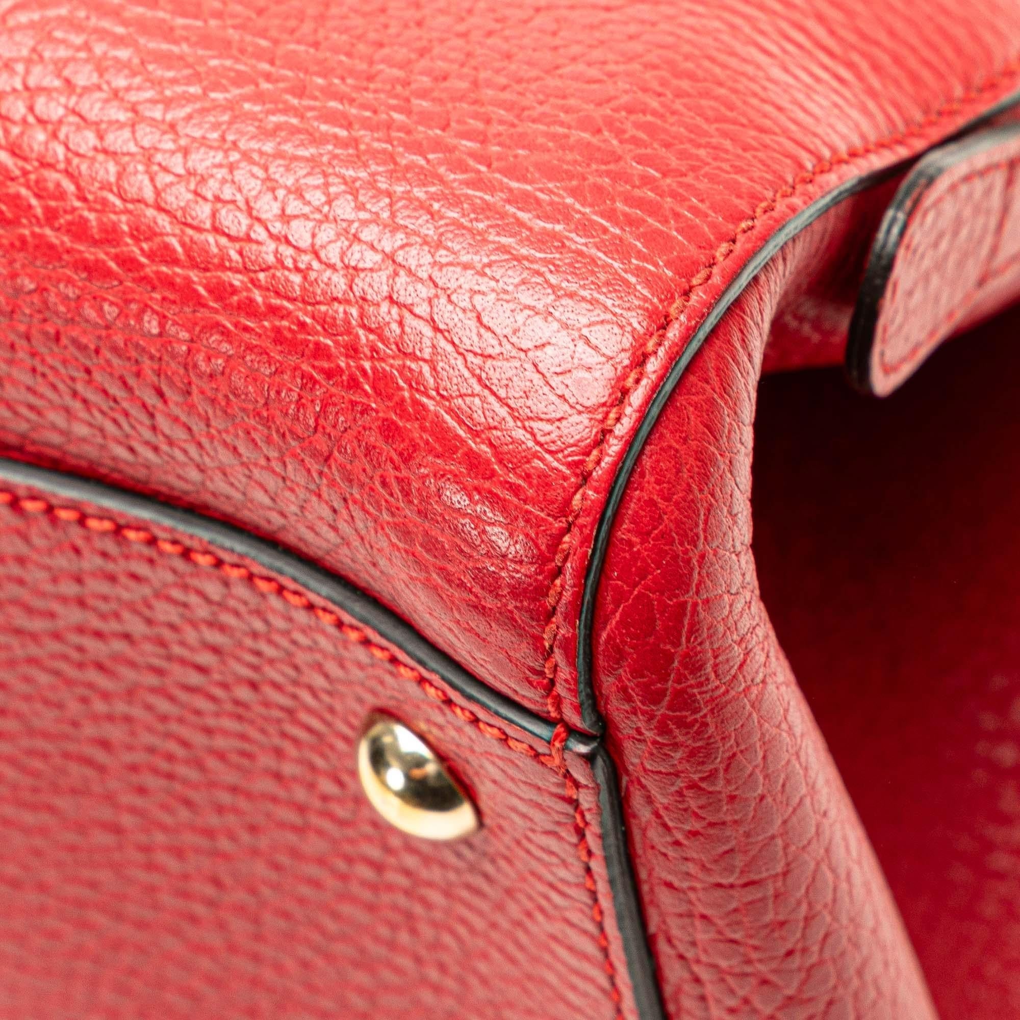 Gucci Calfskin Swing Top Handle Satchel