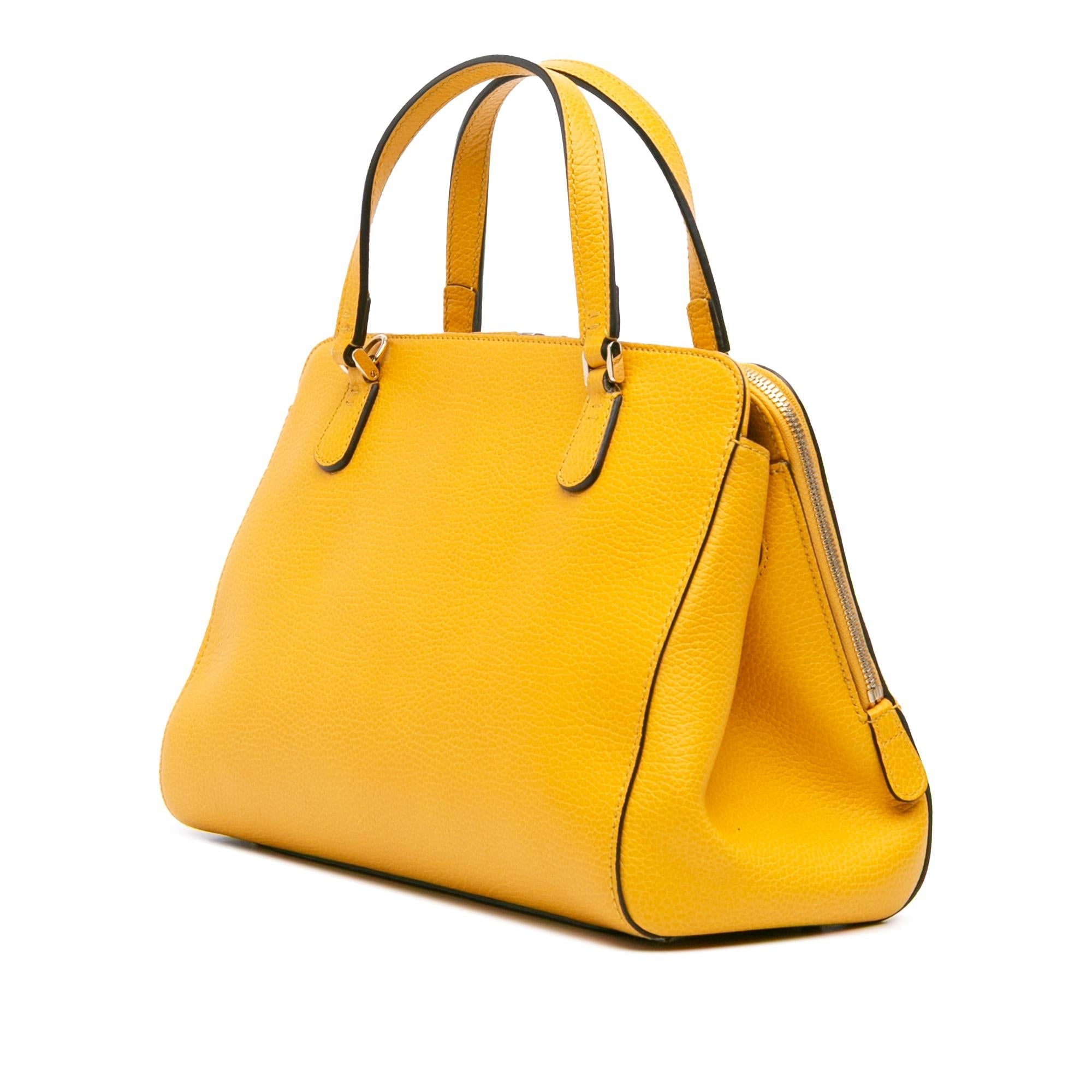 Gucci Calfskin Swing Top Handle Satchel