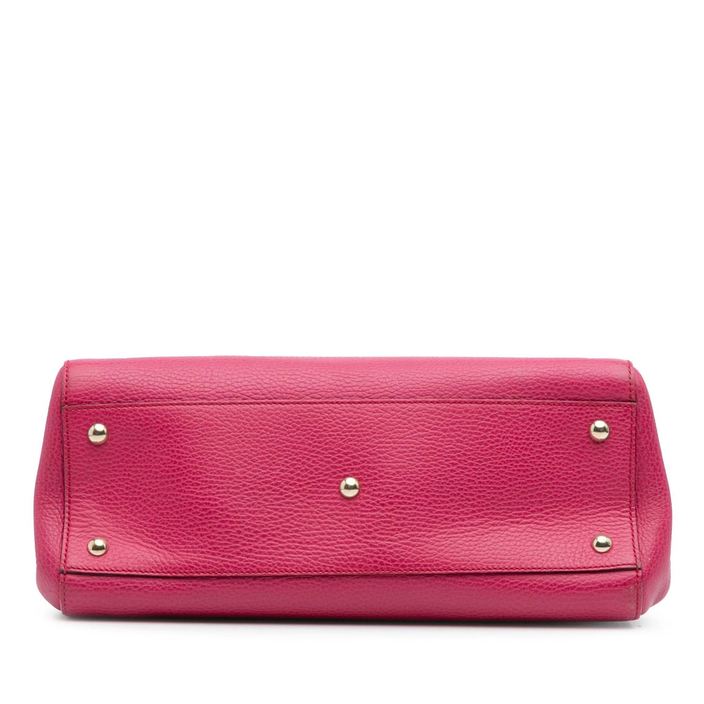 Gucci Calfskin Swing Top Handle Satchel