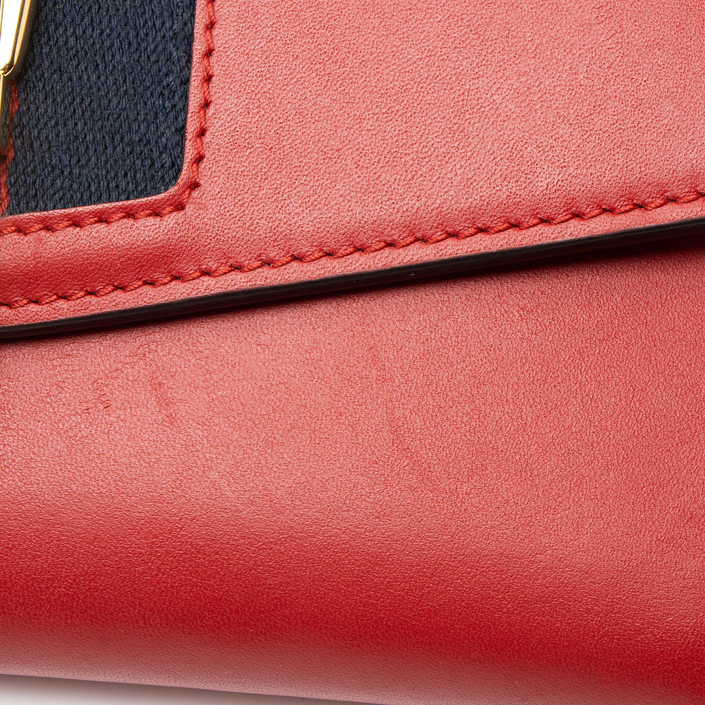 Gucci Calfskin Sylvie ContinLBtal Wallet